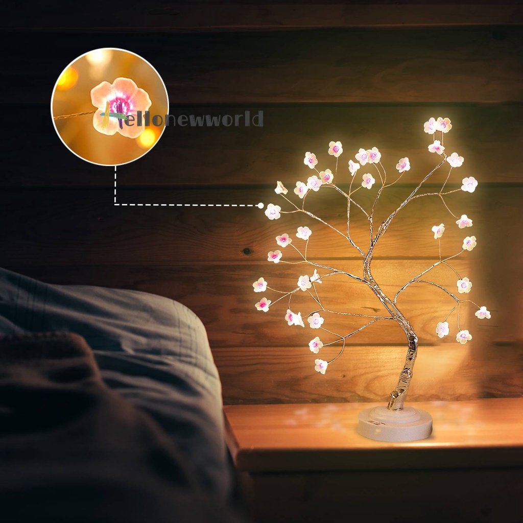 Đèn LED Hình Cây Đào Nở Trang Trí Nhà Cửa