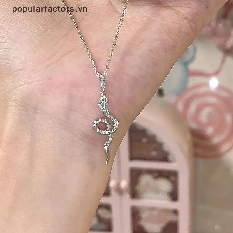 Vòng cổ Mặt Hình Rắn Đính Pha Lê Thời Trang Dành Cho Nữ