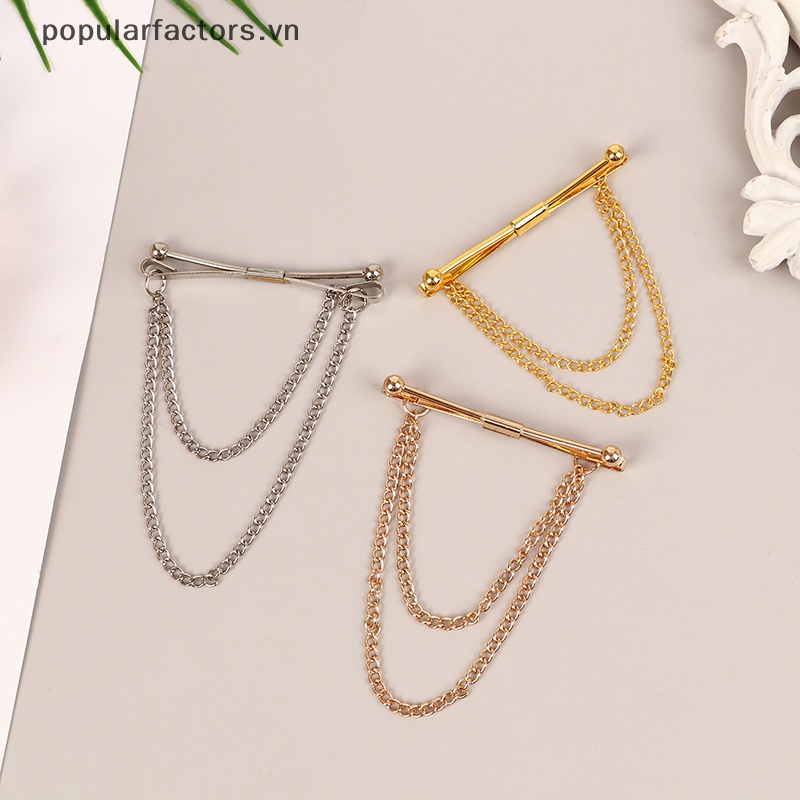 Ghim Cài Cổ Áo Dạng Chuỗi Tua Rua Thời Trang Cao Cấp Cho Nam