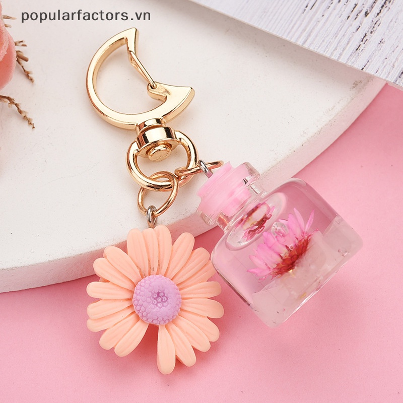 Móc Khóa Hình Lọ Điều Ước Đính Hoa Mặt Trăng Sáng Tạo Dễ Thương