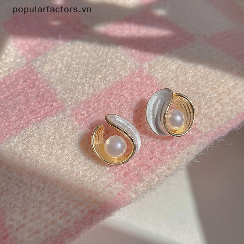 Bông Tai Đính Ngọc Trai Thời Trang Hàn Quốc Dành Cho Nữ