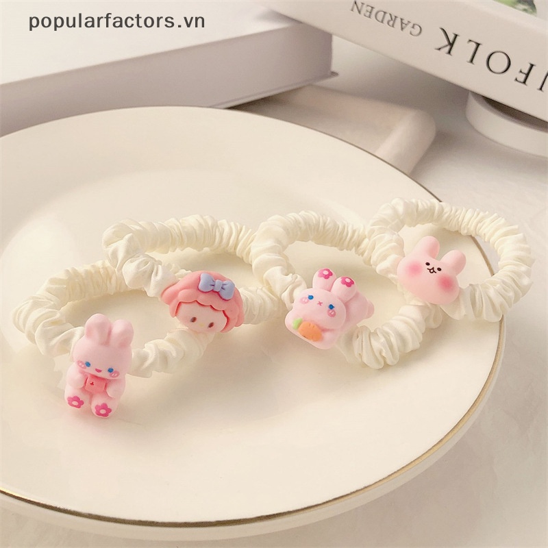 Dây Cột Tóc Hình Thỏ Hồng Dễ Thương Phong Cách Hàn Quốc Cho Nữ