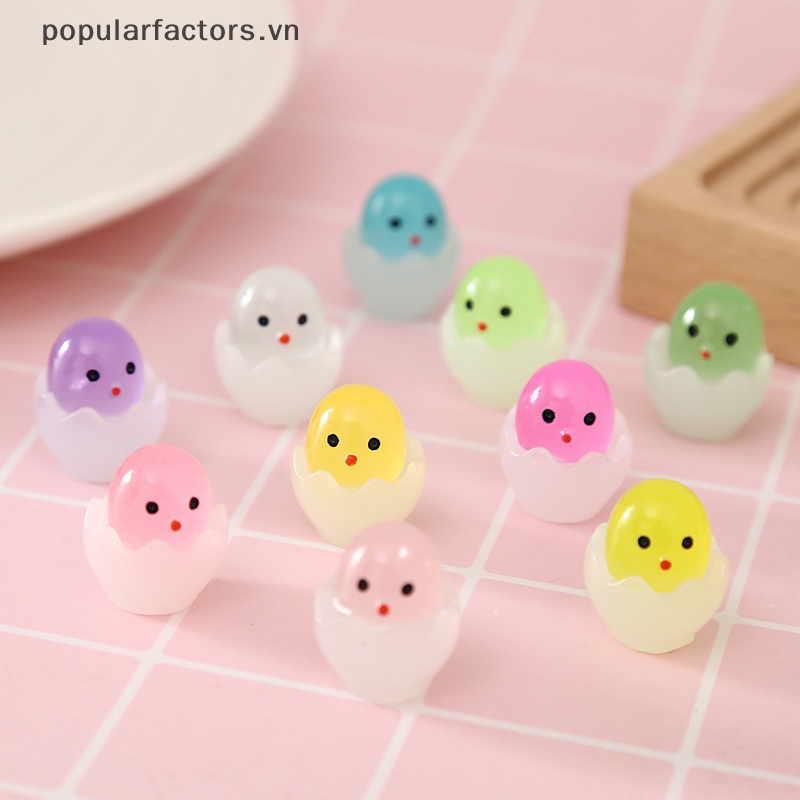 [Phổ Biến] Set 2 Phụ Kiện Làm Móc Khóa / Điện Thoại / Trang Trí Hình Trứng Gà Mini Diy Bằng Gel Resin Dạ Quang