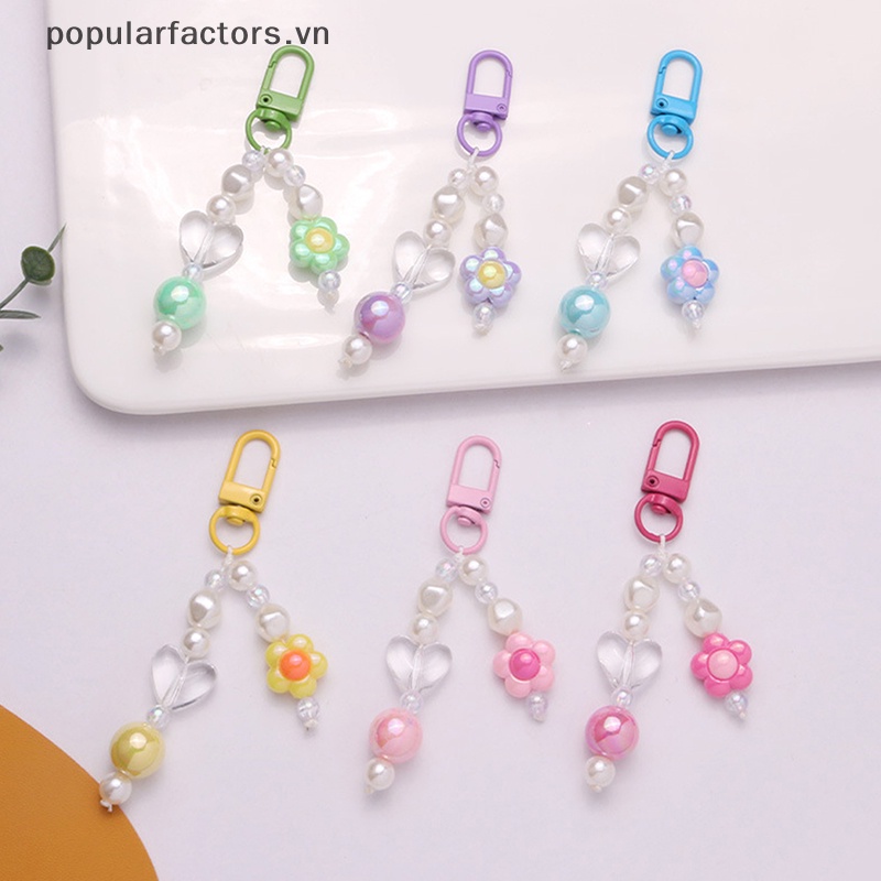 Móc Khóa Hình Bông Hoa Nhiều Màu Sắc Dễ Thương