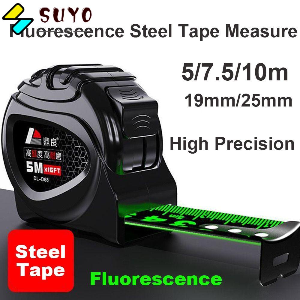 SUYO Thước Dây Bằng Thép Huỳnh Quang Mini Chống Rơi Chống Mài Mòn Dùng Để Đo Lường DIY