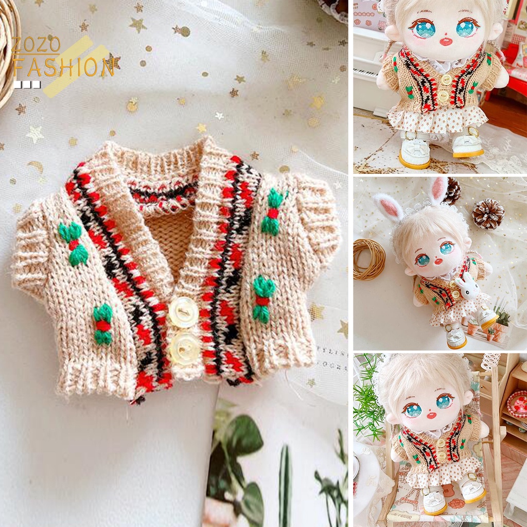 Áo Khoác Cardigan Mềm Mại Thời Trang Dành Cho Búp Bê 20cm