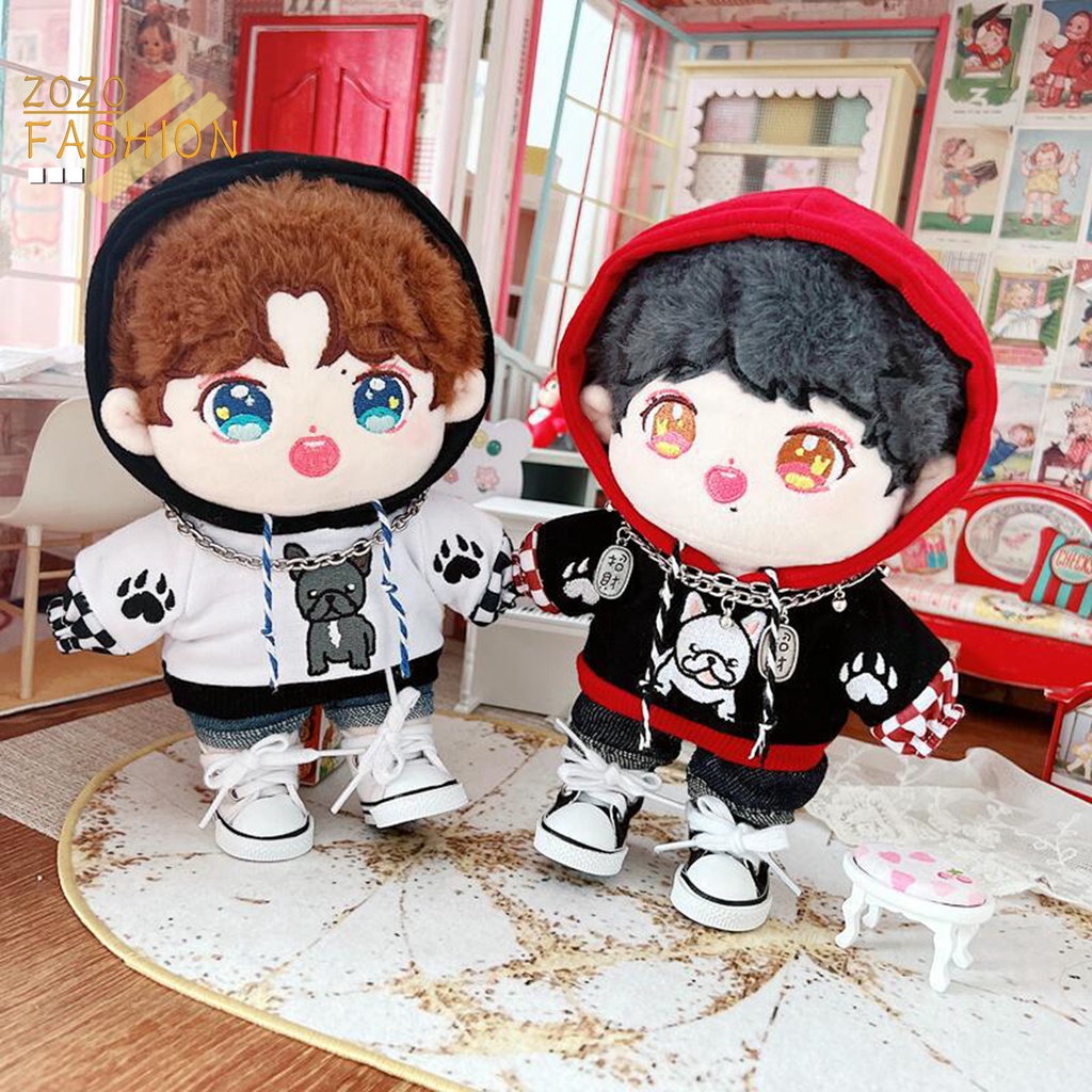 Búp Bê Đồ Chơi Nhồi Bông Mềm Có Mũ Trùm Đầu 20cm In Hình Idol Dễ Thương Thời Trang Cho Bé Gái
