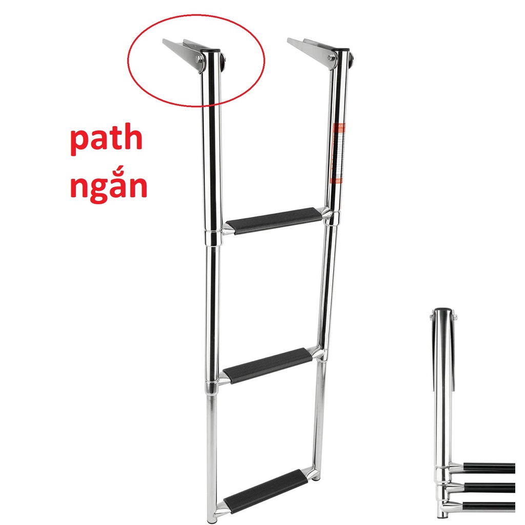 Cầu Thang Cho Tàu Cano Chất Liệu Inox SS316, Cầu Thang Bơi Gấp Gọn Cho Tàu Thuyền Cano, Thép Không Gỉ 316