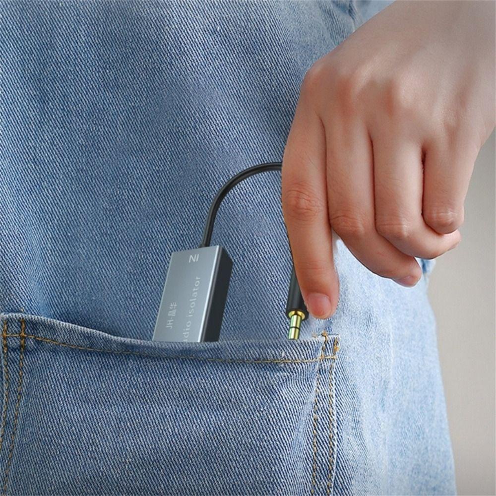 [COD] Thiết Bị Lọc Tiếng Ồn Cách Ly Âm Màu Đen Giắc Cắm 3.5mm Aux Cho Loa Xe Hơi