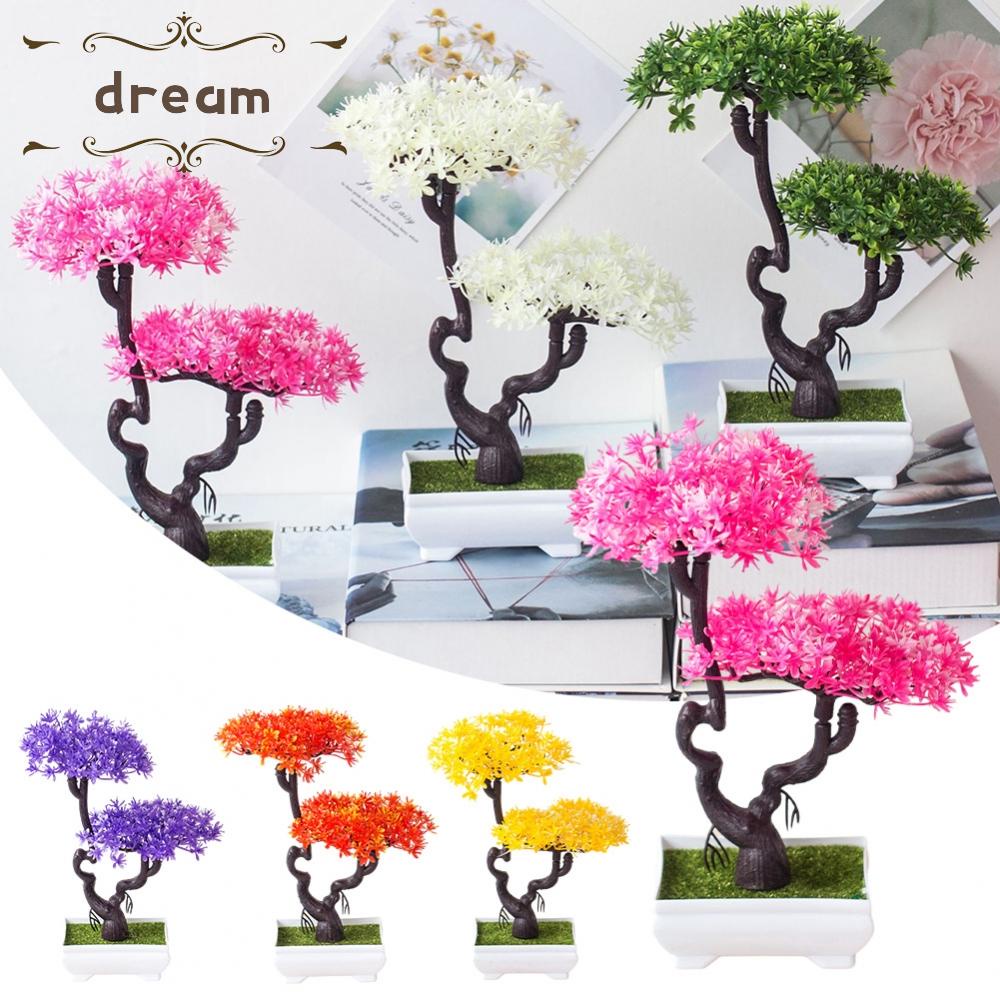 【DREAMLIFE】Artificial Pot Plant 27*20cm Bonsai Decorative Photography Props Plastic