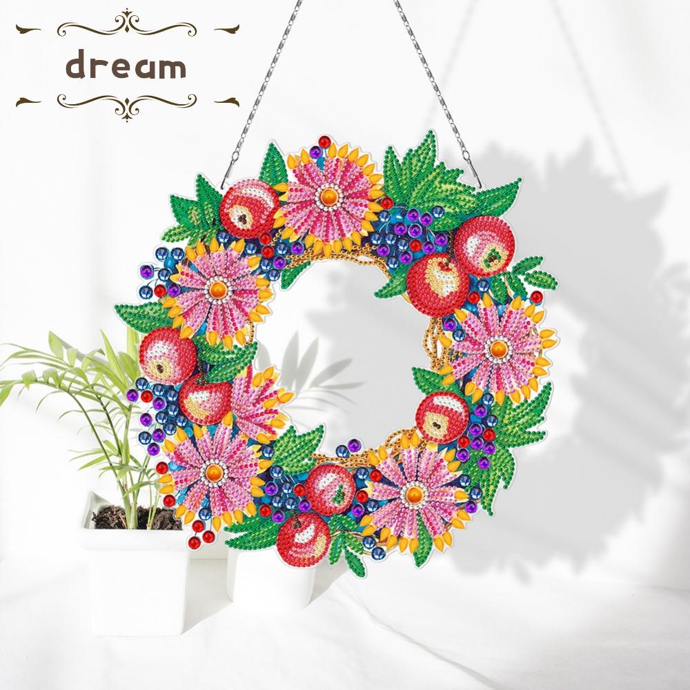 【DREAMLIFE】Spectacular 5D Rhinestone Drawing Diamond Painting Crystal Wreath Home Decor Kit