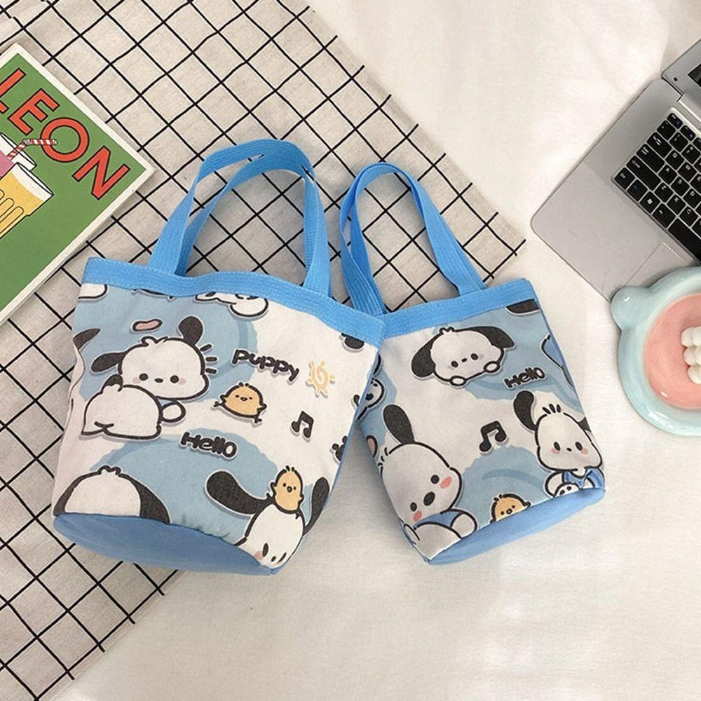 DARON Túi vải Cỡ Lớn Họa Tiết Gấu Dâu Tây / Chuột Mickey Dễ Thương Cho Học Sinh