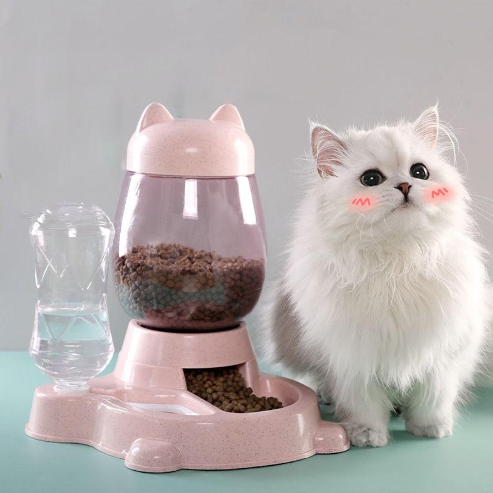 Dụng Cụ Đựng Thức Ăn Nước Uống Tự Động Bằng Nhựa Chống Tràn Đa Năng Cho Thú Cưng