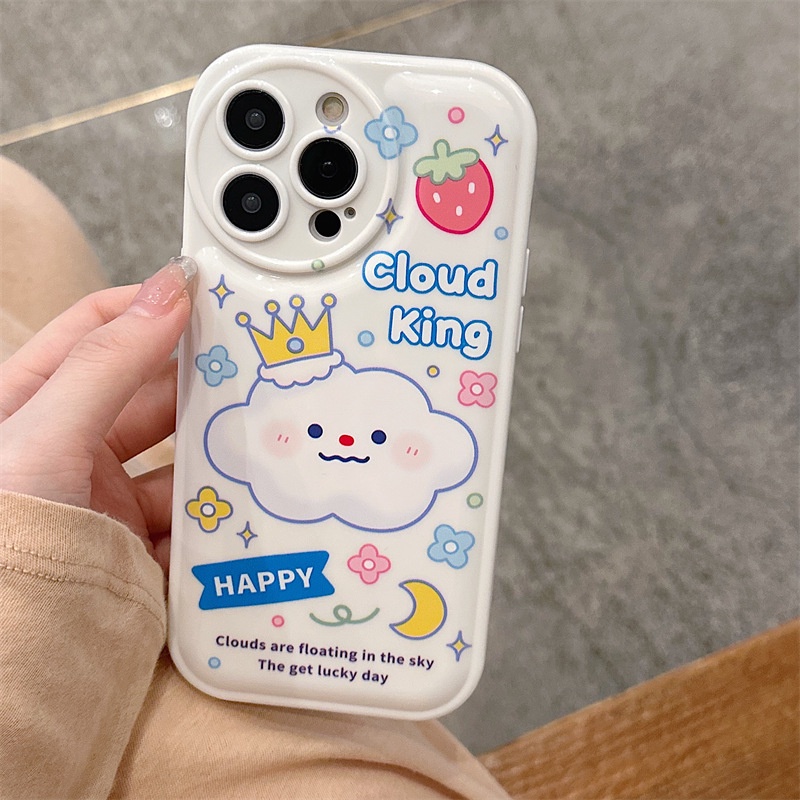 Ốp Điện Thoại Có Đệm Khí Hình Đám Mây Cho iphone15 / 14promax / 13 / 12 / 11 / XR / XS / X / XSMAX / 6PLUS / 6SPLUS / 7 / 8PLUS