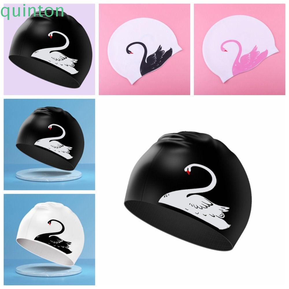 Mũ Bơi Silicone Chống Dính In Họa Tiết Thiên Nga