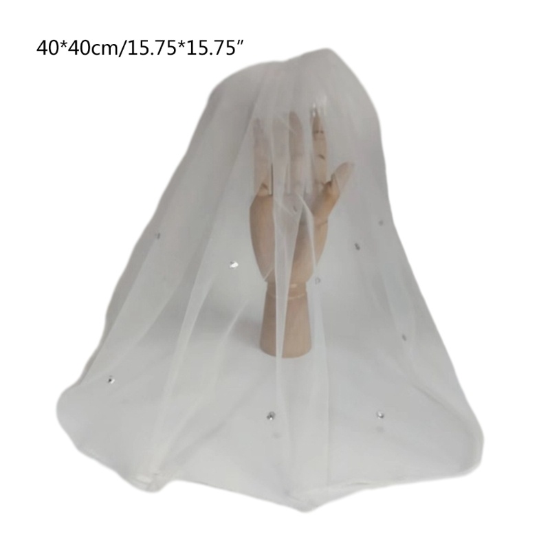 Mạng Che Mặt Đính Đá Và Ngọc Trai Trang Trí Cho Cô Dâu