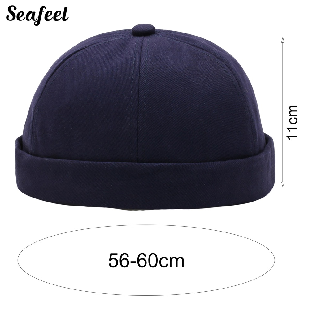 Mũ Beanie Tròn Màu Trơn Thoáng Khí Trang Trí Đường Phố Hip Hop Có Thể Điều Chỉnh Cho Nam Và Nữ