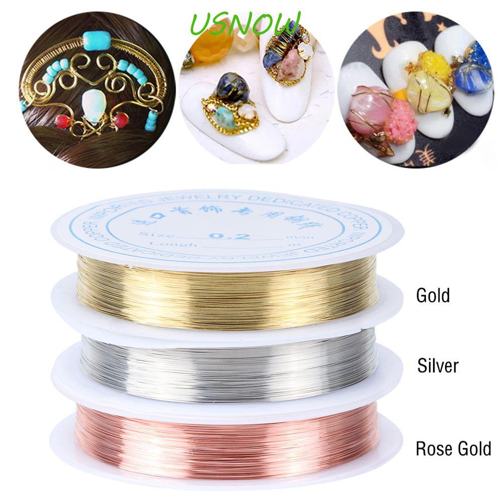 USNOW Phụ Kiện Trang Trí Móng Tay Nghệ Thuật Hình Hoa Hồng Bằng Kim Loại Siêu Mỏng DIY