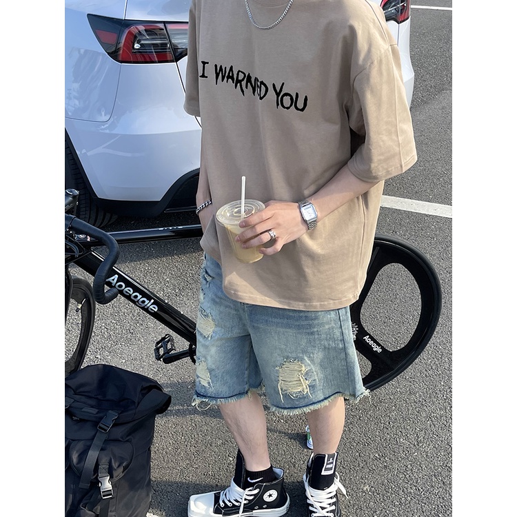 Quần Short Denim Mỏng Phong Cách Retro Mỹ 2022