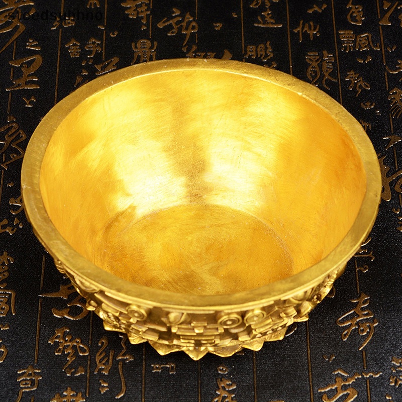Bát Ăn Trái Cây Bằng Đồng Thau Màu Vàng Phong Thủy hhno