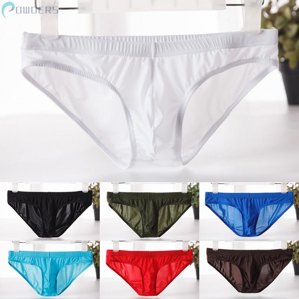 Quần Lót Lưng Thấp Chất Liệu Lụa Mềm Mại Co Giãn Tốt Có Size M ~ 2XL Dành Cho Nam Giới