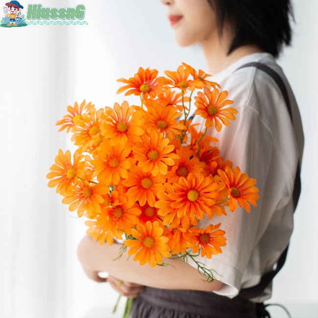 Hoa Cúc Giả Trang Trí Phòng Khách Xinh Xắn