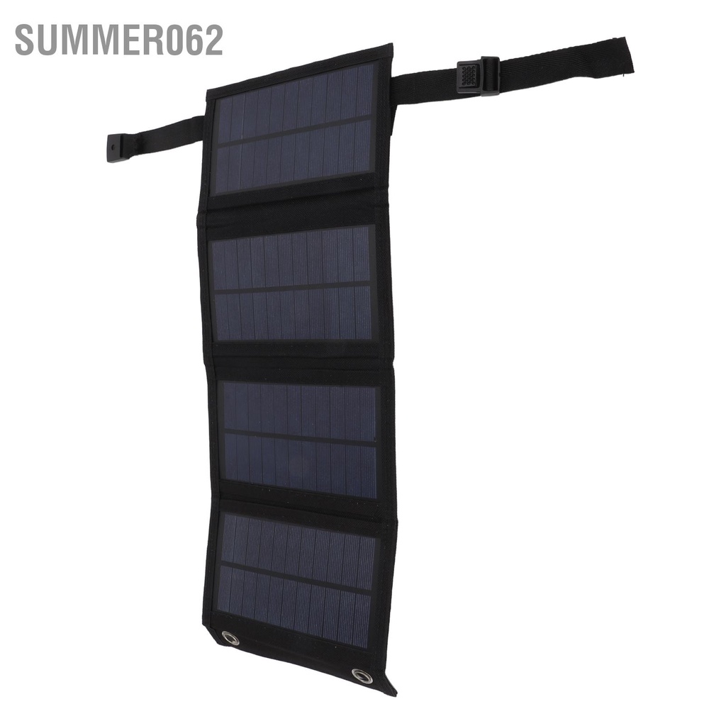 Summer062 Bộ sạc năng lượng mặt trời gấp 20W 5V pin di động ngoài cho cắm trại