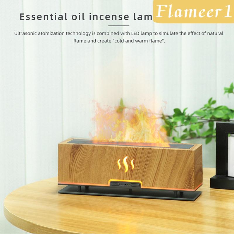 [Flameameer1] Máy Khuếch Tán Tinh Dầu Hoạ Tiết Ngọn Lửa 3D Yên Tĩnh Để Vẽ Khách Sạn Du Lịch