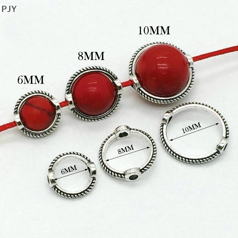 Set 20 Hạt Xỏ Lỗ 6 / 8 / 10mm Dùng Để Làm Đồ Trang Sức Thủ Công