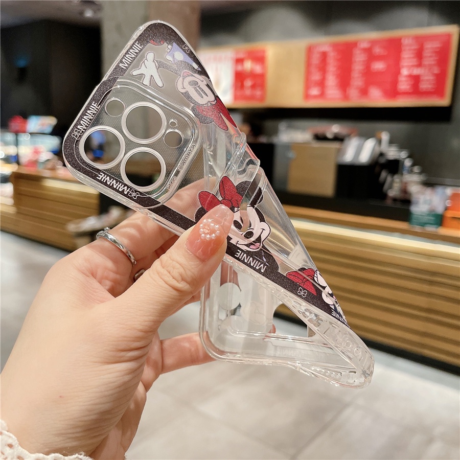 Ốp Điện Thoại Silicon Dạng Ví Đựng Thẻ Họa Tiết Hoạt Hình Cho iPhone 14 Plus 13 12 11 Pro Max