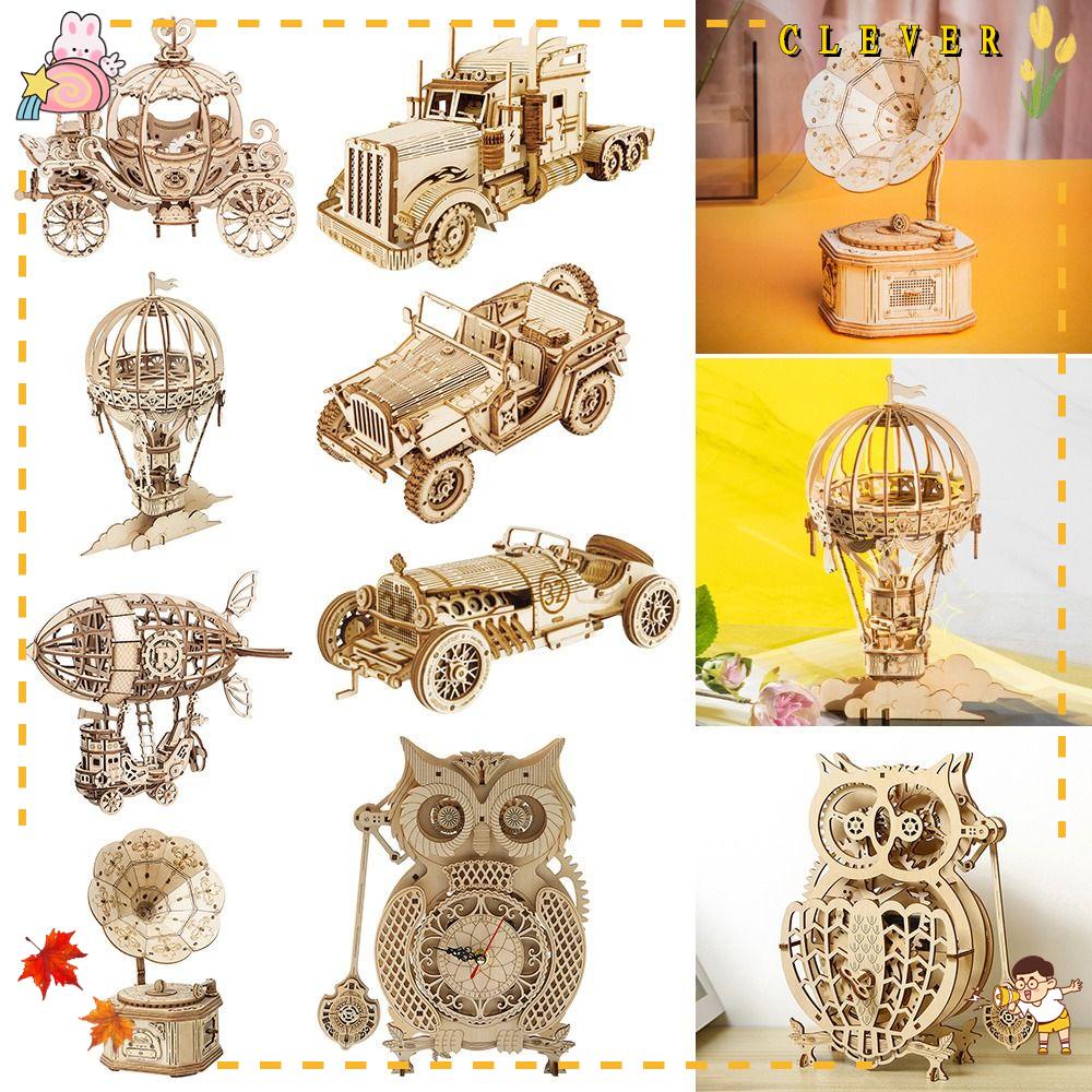 CLEVER Bộ Xếp Hình 3D Bằng Gỗ Cho Bé