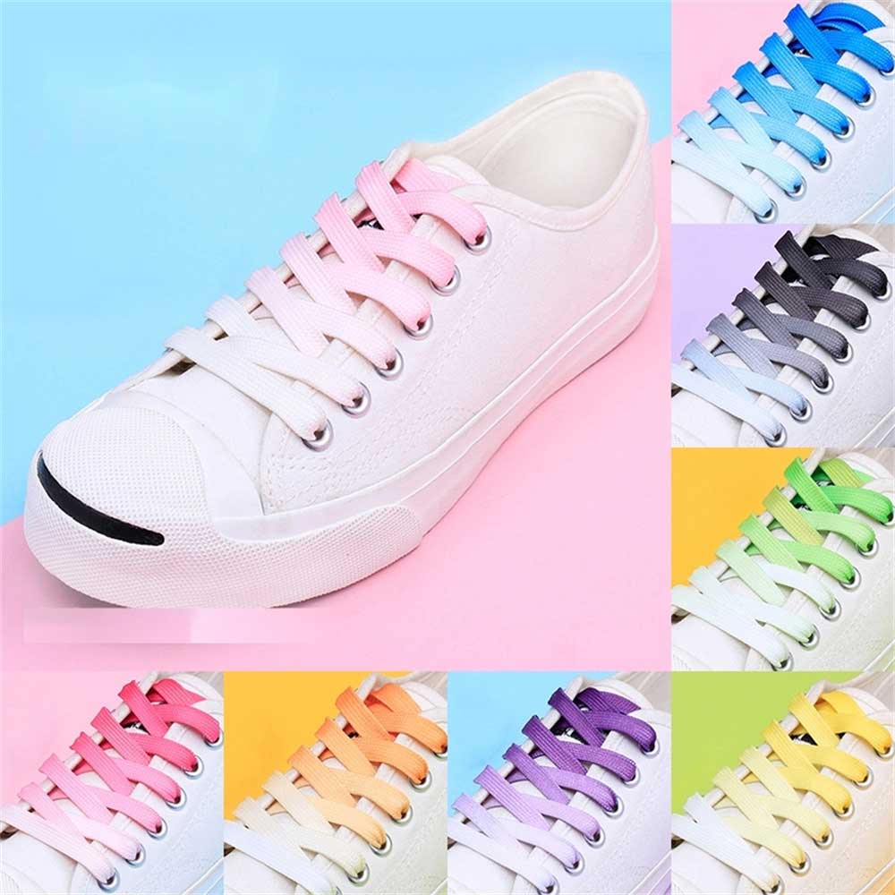 Cặp Dây Giày Thể Thao Bằng Vải Canvas Màu Gradient Độc Đáo