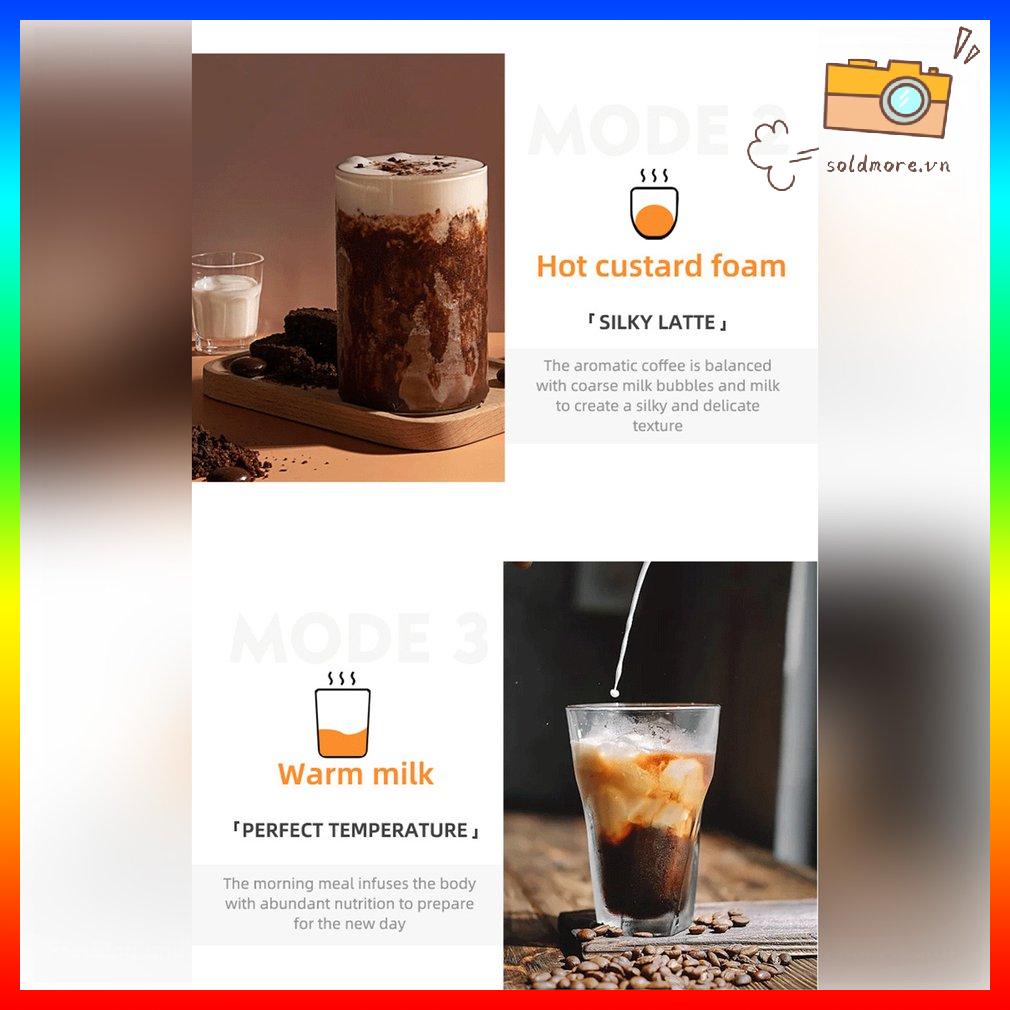 Bọt Sữa Điện Bọt Sữa Đôi Đánh Trứng Mini Foamer Cho Cappuccino Frappe Matcha Bọt Sữa Râu
