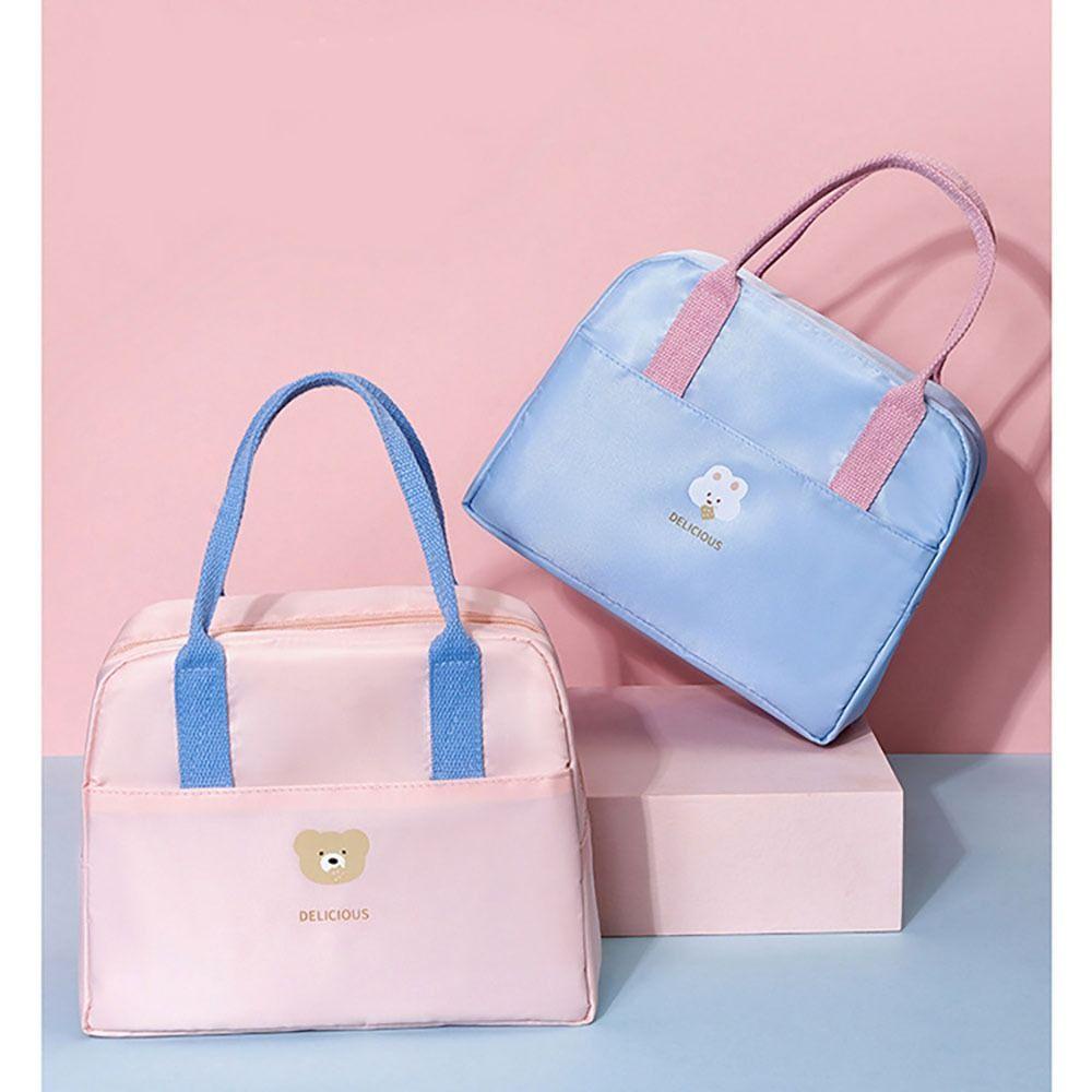 BORAG Túi Đựng Hộp Cơm Trưa Giữ Ấm Sức Chứa Lớn Bằng Lá Nhôm Màu Sắc Macaron Xinh Xắn Tiện Dụng