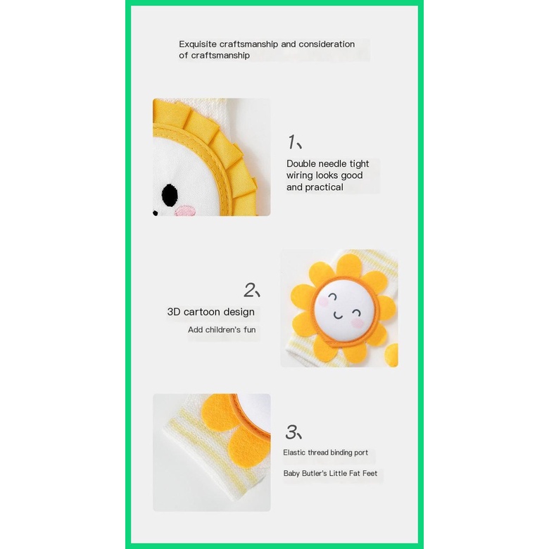 Đệm Lưới Bảo Vệ Đầu Gối Mềm Mại Thoáng Khí Thêu Họa Tiết Hoạt Hình Dễ Thương Co Giãn Cao Cho Bé Sơ Sinh