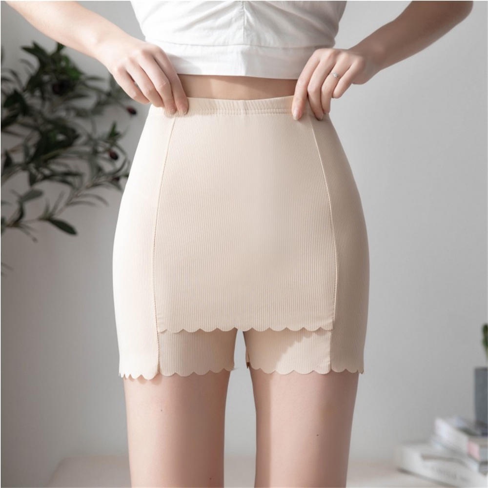 Quần Short Giả Váy Hai Lớp Lưng Cao Định Hình Dáng Cho Nữ