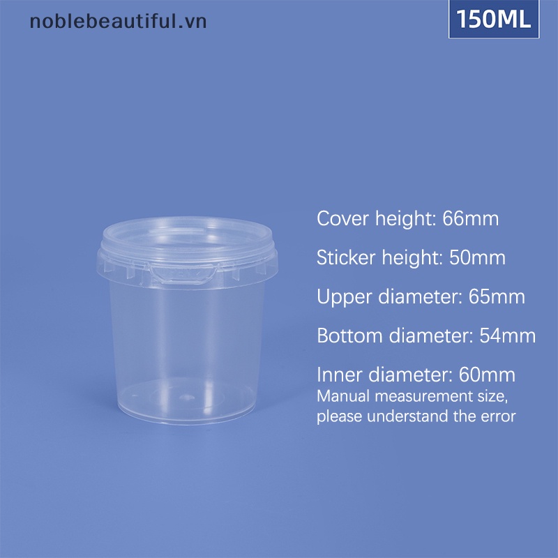 Xô Nhựa Đựng Thực Phẩm 150ML-1500ML Màu Trắng Có Tay Cầm Tiện Dụng