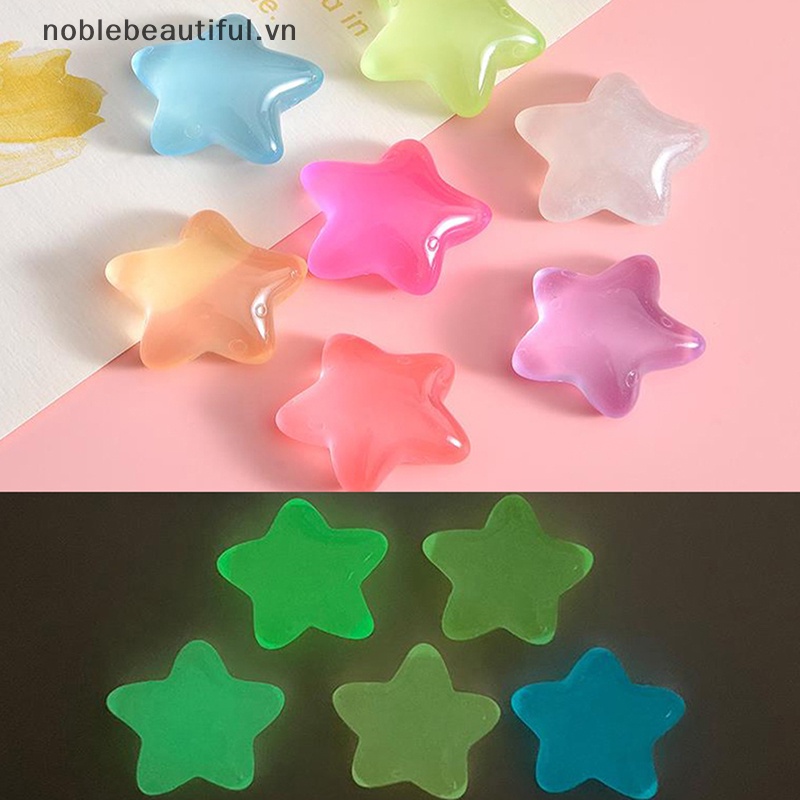 Set 3 Mô Hình Ngôi Sao Mini Bằng Nhựa Dạ Quang Trang Trí Tiểu Cảnh / Sân Vườn