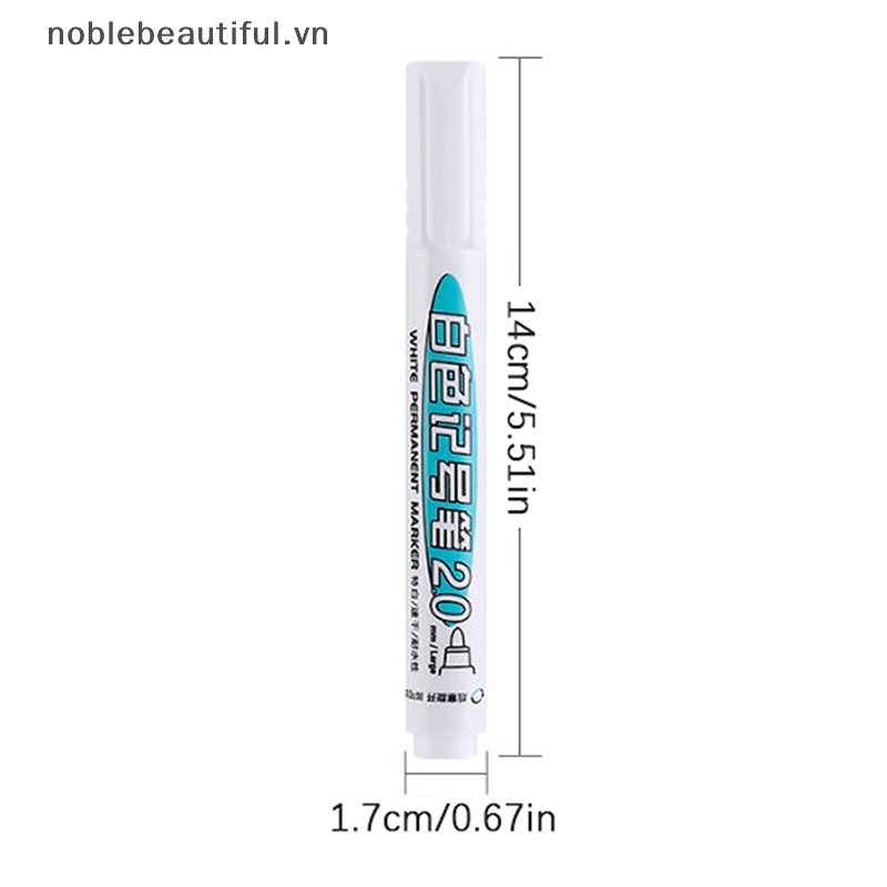 Set 1 / 3 Bút Lông 2mm Màu Trắng Dầu Graffiti Chống Nước