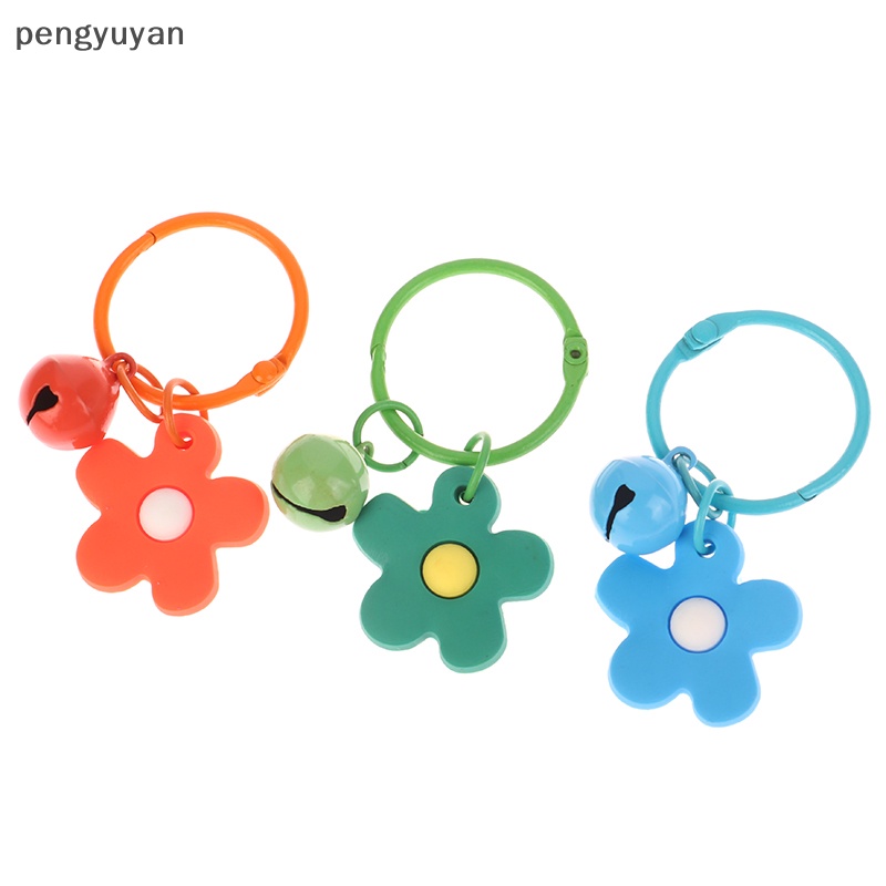 [pengyuyan] Móc Chìa Khóa Mặt Hình Hoa Nhỏ Nhiều Màu Sắc Phong Cách Hàn Quốc Cho Nữ [Mới]