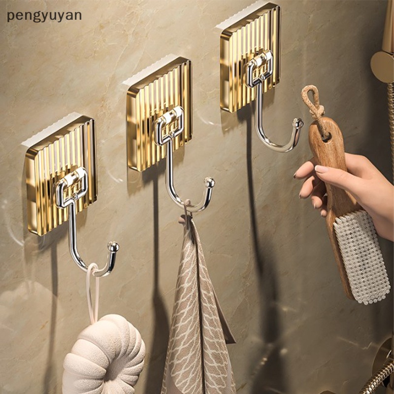 [pengyuyan] Móc Treo Đồ Dán Tường Nhà Tắm Bằng Acrylic Tự Dính Chống Thấm Nước Ad [Mới]