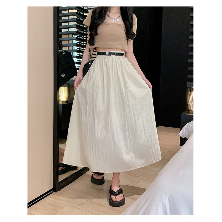 SUXI Chân Váy Chữ A Dáng Dài Màu Sắc Thời Trang Mùa Hè