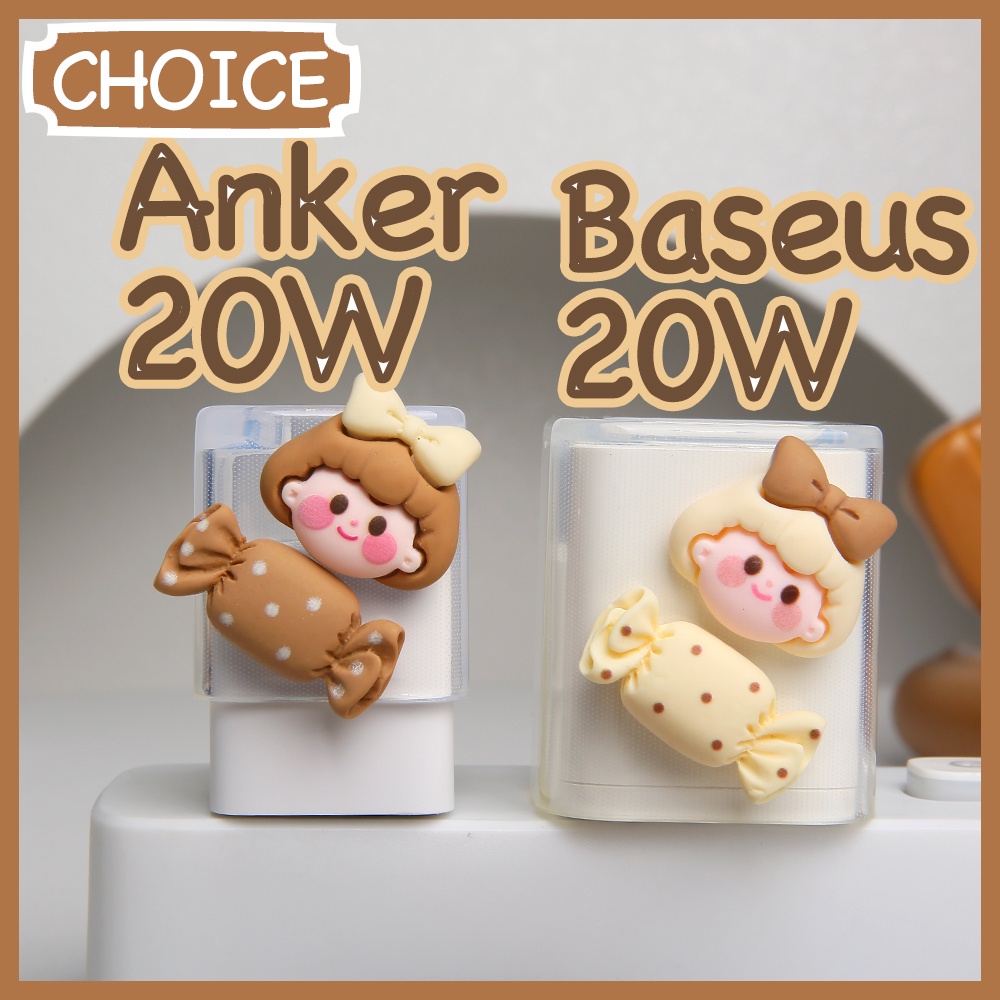 Phụ Kiện Bảo Vệ Đầu Dây Cáp Sạc Baseus 20w Kiểu Dáng Hoạt Hình Dễ Thương