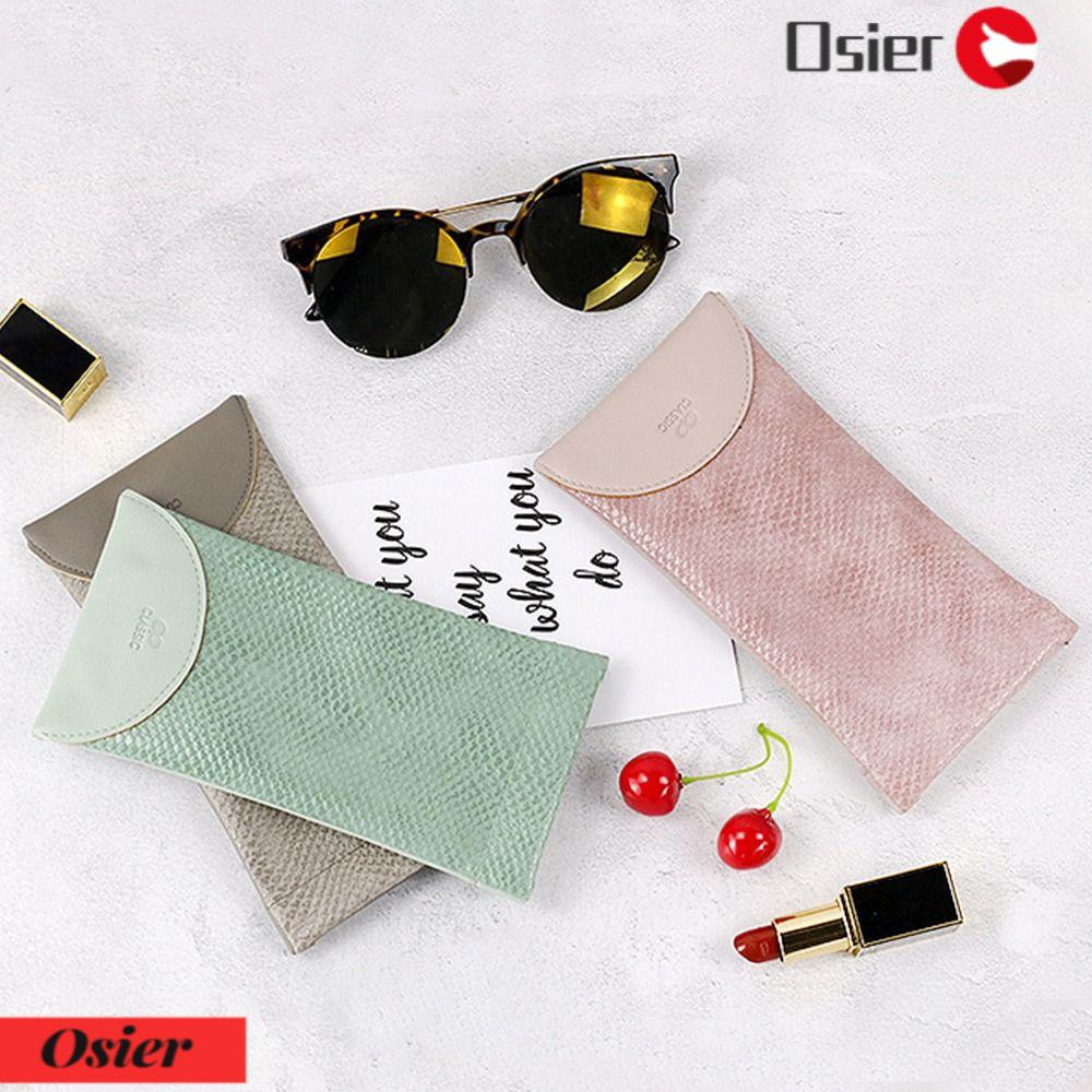 OSIER1 Hộp Đựng Kính Chất Liệu Da PU Họa Tiết Da Rắn Ốp