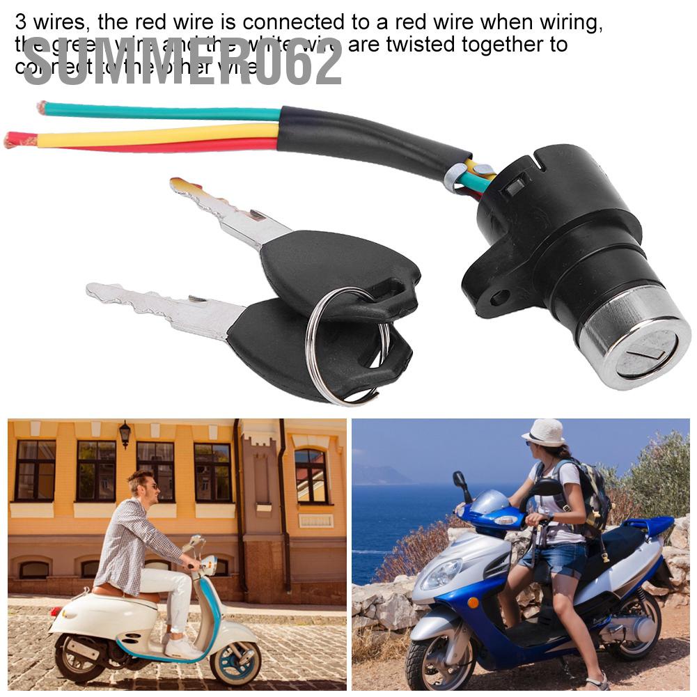 Summer062 Bộ 5 Xe Đạp Điện Khóa Nguồn Công Tắc Cửa