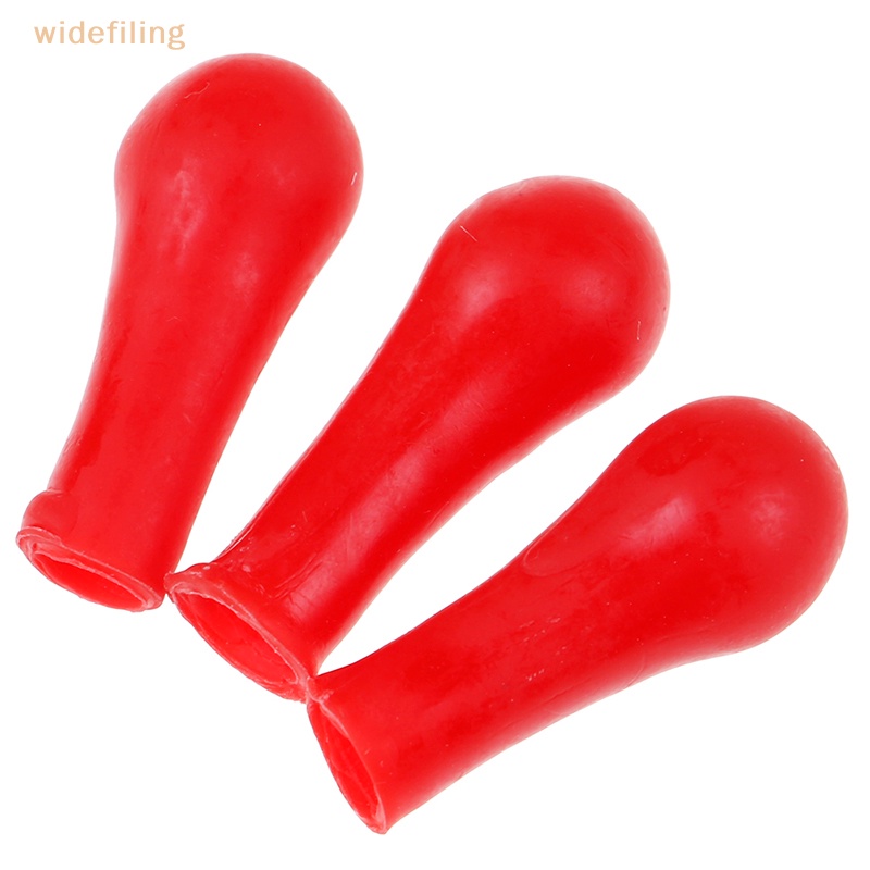 Set 10 Ống Nhỏ Giọt Hình Bóng Đèn Bằng Cao Su Màu Đỏ Tiện Dụng Cho Phòng Thí Nghiệm