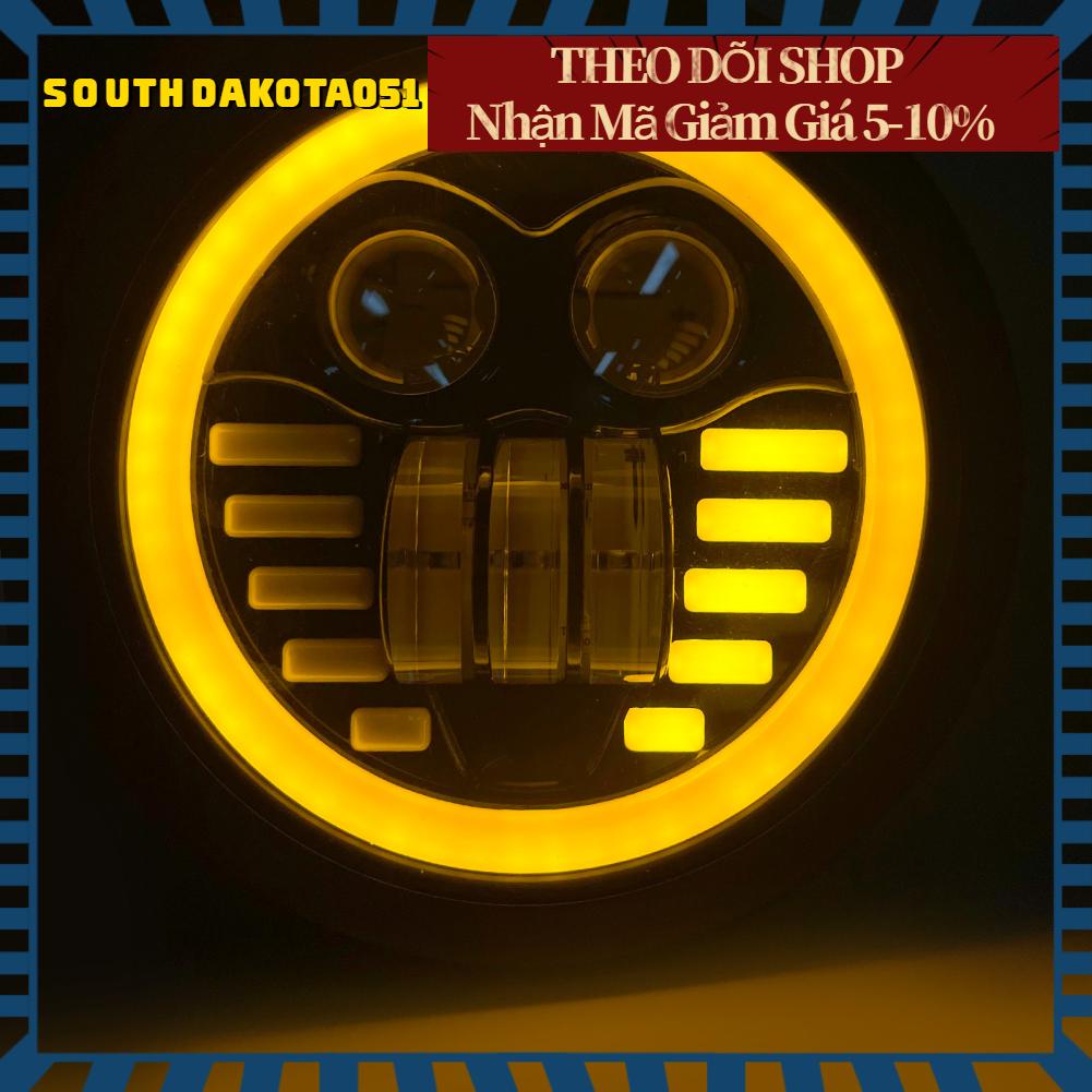 Southdakota051 12V 6.5in Đèn Pha LED Xe Máy 12‑80V DC Hai Màu IP67 Chống Thấm Nước DRL Vòng Trước Thay Thế Cho Suzuki