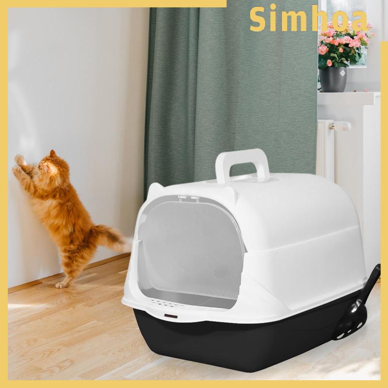 [SIMHOA] Hộp Đi Vệ Sinh Cho Mèo Có Nắp Đậy Bền Và Đóng Hộp
