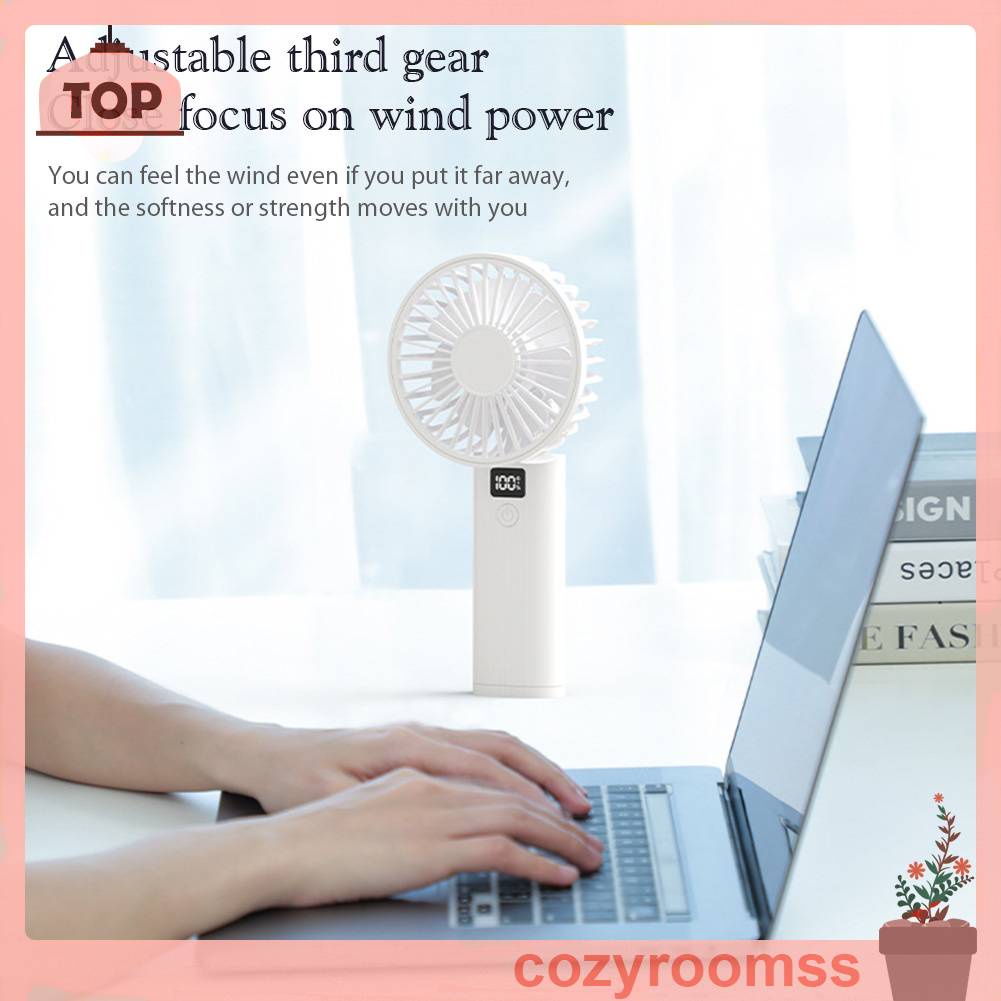 Quạt Điện Làm Mát 2400mAh Có Thể Gấp Gọn Tiện Dụng Cho Gia Đình