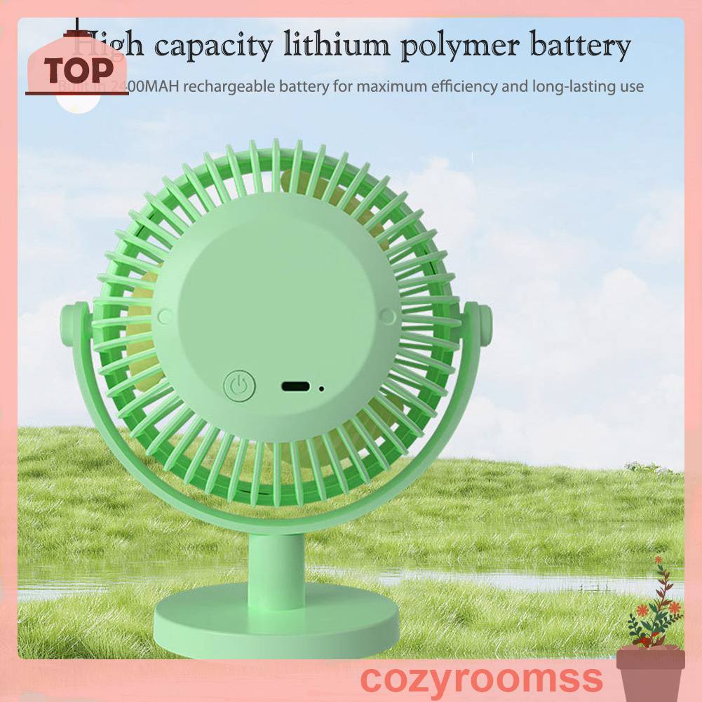 Quạt Điện Mini 3 Tốc Độ Tích Hợp Đèn LED Tiện Dụng Cho Gia Đình / Văn Phòng